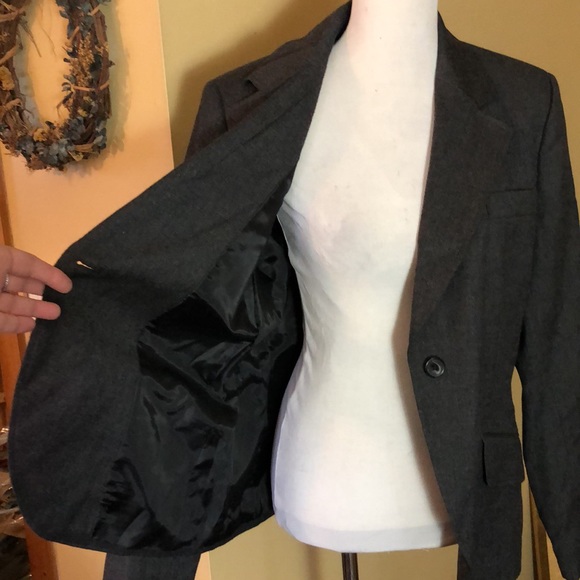 HARVE BENARD Size 14 Charcoal Gray Blazer Jacket Wool Lined Women Carer $138 NWT - Picture 11 of 11